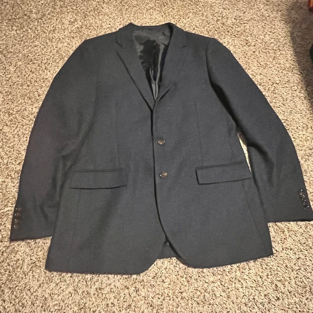 J. Crew Thompson Blazer Two Button Sport Coat Black Mens‎ 42L